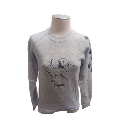 Vintage 70s Logan sweatshirt size small dog Logan Utah destination merchandise - Picture 1 of 4